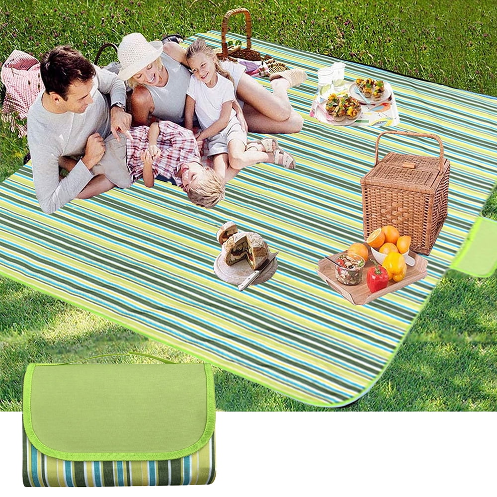 Oversized Beach Blanket, 79" X 79" Sandproof Beach Mat Picnic Blankets