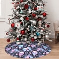 thumbnail image 5 of Sikiie cool Skull flower 30-48 inches {designName} Print Christmas Tree Skirt Snowman Xmas Tree Skirt with Edge Christmas Decorations for Holiday Party48", 5 of 7