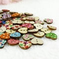 thumbnail image 6 of Opvise 100Pcs Multicolor Heart Shaped 2 Holes Wood Sewing Scrapbooking Buttons, 6 of 8