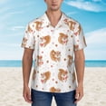 thumbnail image 4 of Daiia Squirrel Giving A Gift Hawaiian Shirt for Men Gentle Cotton Regular Short Sleeve Casual-XX-Large, 4 of 9