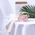 thumbnail image 4 of Niños Cámara de Madera Juego Sala De Decoración De Decoración De Juguete Portátil Portátil DIY Regalos Regalo Colgante con Rosa Lanyard Monstrate FN001431-01, 4 of 7