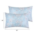 thumbnail image 4 of Unique Bargains Pillowcase Soft Floral Pillow Cases with Envelope Closure Queen Blue, 4 of 7
