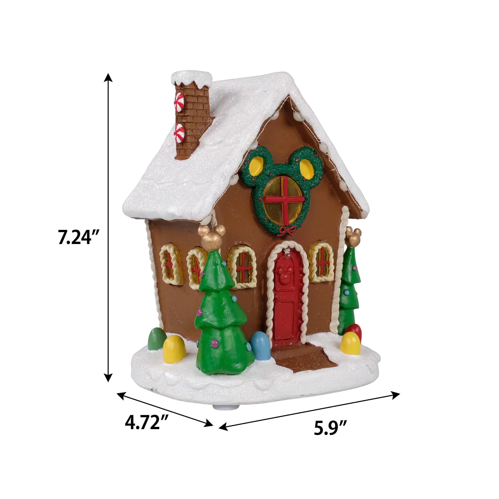Disney Gingerbread Mickey Wreath House Village Piece