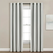 Lush Decor Insulated Grommet 100% Blackout Faux Silk Window Curtain Panel Light Gray Single 52X84