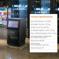 thumbnail image 5 of KFFKFF Commercial Ice Maker   70lbs/day, 36 Ice Squares in 12-15 Minutes, Independent Cabinet Ice Producer with 12lbs Storage Bins LED Digital Screen, 5 of 8