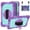 Purple/Mint, variant on Xyhop Case for Samsung Galaxy Tab A9 11-inch 2023,Rotating Stand with Hand Shoulder Strap
