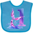 thumbnail image 3 of Inktastic 1st Birthday Mermaid Tail Boys or Girls Baby Bib, 3 of 4