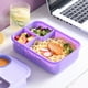 thumbnail image 4 of Lonchera para adultos de 1450 ml | Fiambrera bento hermética de 3 compartimentos con cuchara y tenedor | Recipiente de plástico sellado apto para microondas para adultos y estudiantes | Portátil, 4 of 6