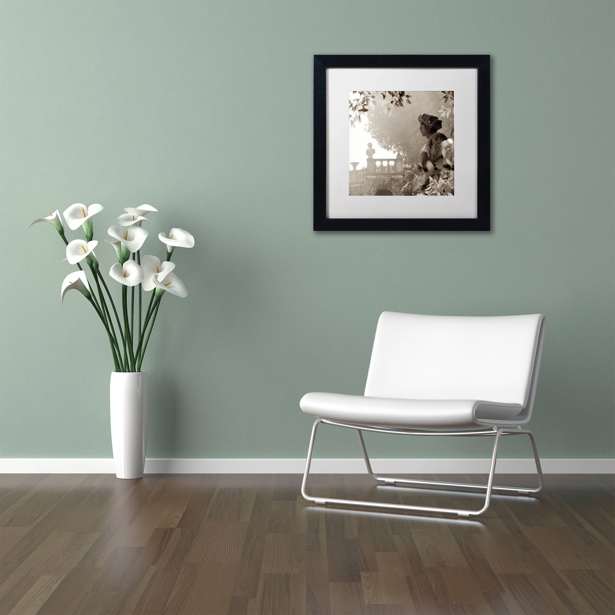 Trademark Fine Art "Tuscany VIII" Canvas Art by Alan Blaustein, White Matte, Black Frame