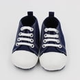 thumbnail image 3 of Baby Girls Boys Shoes Soft Anti-Slip Sole Newborn First Walkers Star High Top Canvas Denim Unisex Infant Sneaker, 3 of 4