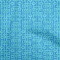 thumbnail image 1 of oneOone Georgette Viscose Turquoise Blue Fabric Geometric Dress Material Fabric Print Fabric By The Yard 42 Inch Wide, 1 of 5