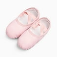 thumbnail image 2 of Stelle Ballet Dance Shoes Full Sloe Soft Leather Slippers for Toddler Girls,Pink, 2 of 5