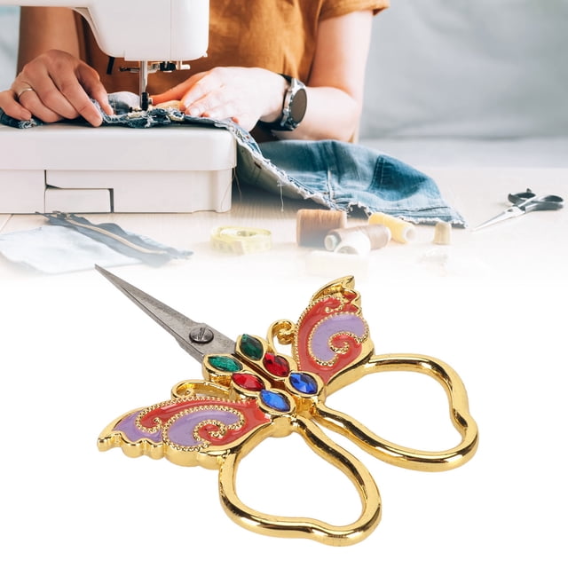 Sewing Scissors, Stainless Steel Needlework Sewing Scissors Lightweight DIY for Jewelry
