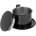 thumbnail image 1 of MAYUJIAASE Vietnamese Stainless Steel Coffee Filter | Drip Pot Maker for Authentic Vietnamese Coffee Experience at Home, Kitchen, Office, Restaurant and Cafe (Glossy Black) CJ#516, 1 of 7