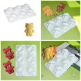 thumbnail image 2 of 6 Grids Silicone Bear Shape Mold for Muffins and Chocolates Mousse Cake Mould Nonstick Bakewares for Family Gatherings, 2 of 4