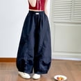 thumbnail image 3 of Girls Parachute Pants Loose Wide Leg Waterproof Causal Hiking Pants for Girls Pockets Lightweight Running Joggers with Cuffs, 3 of 7