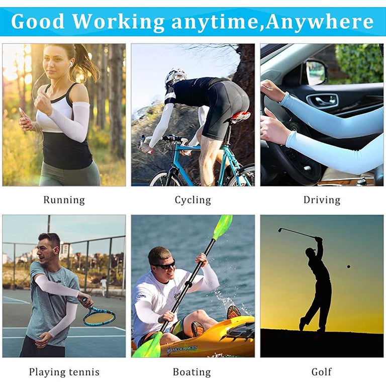 TiokMc 5 Pairs UV Protection Cooling Arm Sleeves, Multicolor photo 4