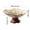 Gold, variant on Clear Plastic Elegant Pedestal Trifle Bowl Imitation Wood Grain Tall Fruit Plate Clear Plastic Serving Bowls For Party Fruit Bowl Petal-Shaped Organizer Bowls For Parties,Daily Use,Catering,Christmas