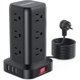 thumbnail image 1 of Extension Cord with Multiple Outlets, SMALLRT Surge Protector Power Strip Tower, Outlet Extender with 12 AC Outlets 4 USB, 6.5FT Extension Cord for Home Dorm Room, Office Supplies,Overload Protection, 1 of 8