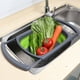 thumbnail image 2 of Colador Qimh Colador plegable Colador sobre el fregadero Coladores de verduras/frutas (6 cuartos) con asas extensibles Nuevos elementos esenciales de cocina, 2 of 9