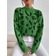 thumbnail image 3 of CORIRESHA Women's Winter Fashion Casual Leopard Print Long Sleeve Mock Neck Knitted Pullover Sweater, 3 of 4