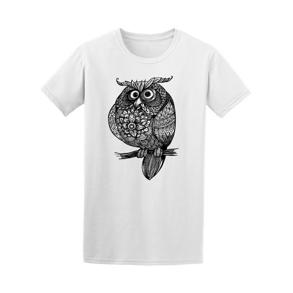 Cartoony Owl Tribal Body Tee Men's -Image by Shutterstock