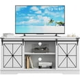 thumbnail image 6 of PUFFCAFE Farmhouse TV Stand for 65" 60" 55" Tvs,Entertainment Center with Storage & Sliding Barn Doors,Media TV Console Table,White TV Stand for Living Room, 6 of 6