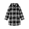 thumbnail image 5 of Jovrlynd Womens Winter Fleece Lined Jacket Plaid Button Down Long Sleeve Warm Hooded Coats with Pockets, S-2XL, 5 of 7