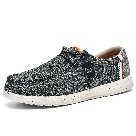 Big Size Men's Casual Low Top Canvas Shoes Male Loafers Sneakers Slip On Breathable Flats Boat Shoes Driving Shoes Moccasins Casual Walking Shoes