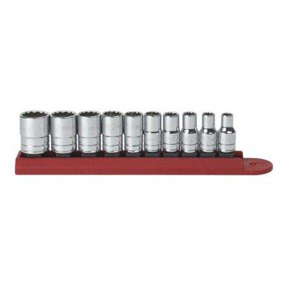 KD Tools KDT80307 10 Piece 0.25 Inch Drive 12 Point Standard Sae Socket Set