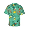 thumbnail image 3 of Easygdp Funny Animals in Jungle Men's Hawaiian Shirts Print Lapel Short Sleeve for Beach, vacation, party, casual occasions - XX-Large, 3 of 9