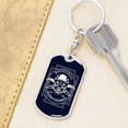 thumbnail image 6 of Police Criminal Bandit Warrior Stainless Steel or 18k Gold Premium Swivel Dog Tag Keychain, 6 of 10