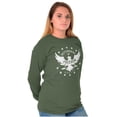 thumbnail image 5 of Defender Freedom Patriotic Eagle Plus Size Long Sleeve Graphic Tee Shirt Brisco Brands 2X, 5 of 6