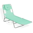 thumbnail image 2 of Ostrich Chaise Lounge Folding Sunbathing Recliner Lawn Chair, Teal (4 Pack), 2 of 12