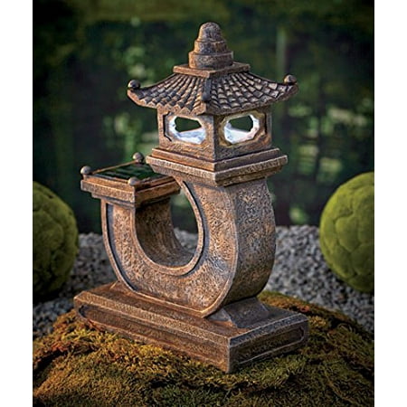 Ceramic Solar Pagoda Light Outdoor Garden Yard Statuary 4-1/2w X 8-1 ... Ceramic Solar Pagoda Light Outdoor Garden Yard Statuary 4-1/2w X 8-1 ...