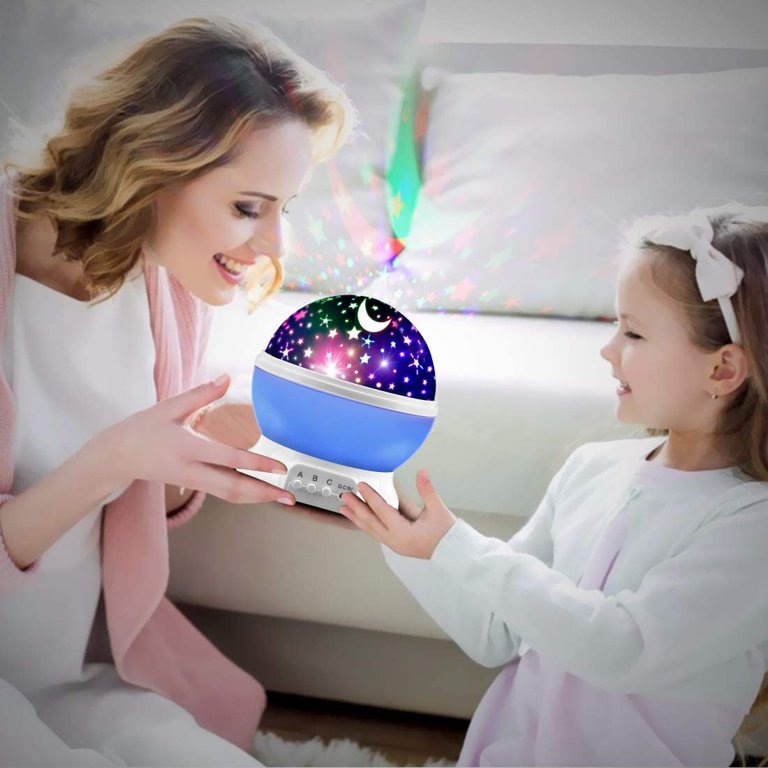 Star Projector Night Lights for Kids, Fun Gifts for 1-4-6-14 Year Old Girl  and Boy, Projection Lamp for Kids Bedroom, Glow in The Dark Stars and Moon  for Child Asleep Peacefully (Blue) 