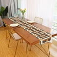 thumbnail image 2 of Yayeee Table Runner 90 inches Long Home Kitchen Dinning Party Decoration, Beige Geometric, 2 of 7