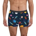 thumbnail image 2 of Bingfone Space Cartoon Men's Underwear - Casual Stretch Boxer Briefs-Large, 2 of 7