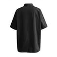 thumbnail image 4 of New Women's Casual Loose Fashion And Linen Solid Color Short Sleeved Shirt plus Size Colla Shirt T Shirts for Juniors Long Sleeve Summer Tops for Women Quarter Length Sleeve Shirts Womens Tops And, 4 of 4
