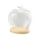 thumbnail image 4 of Frasco de vidrio transparente con cúpula de 3,5 pulgadas de diámetro, base de madera para manualidades, decoración, figuras, artículos de colección y Beige, 4 of 8