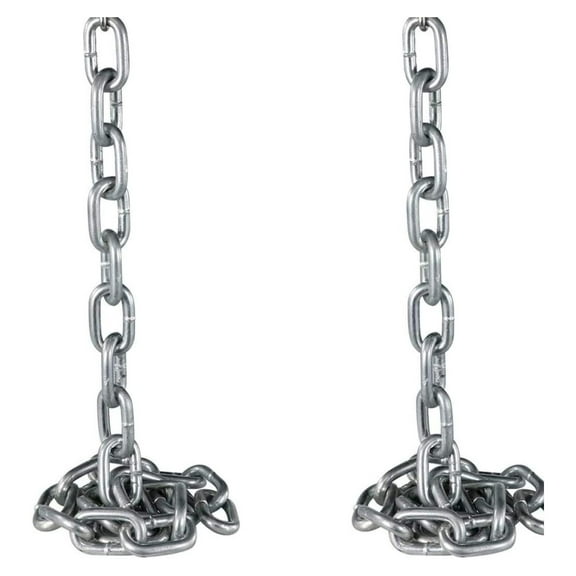 Weight Lifting Steel Chains 28 to 60lbs (2) 1.5" x 5'