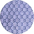 thumbnail image 1 of Ahgly Company Machine Washable Indoor Round Oriental Blue Modern Area Rugs, 3' Round, 1 of 4