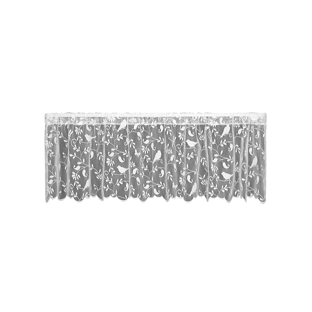 Bristol Garden Valance, 60 by 18-Inch, White, Measures 60" wide x 18