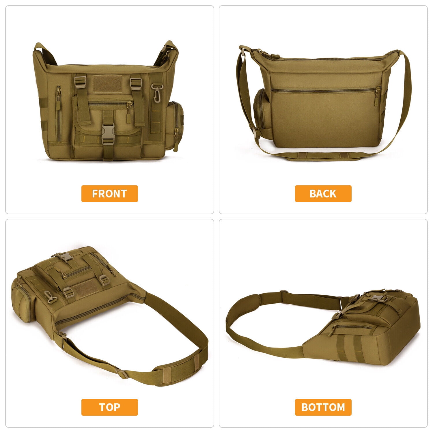 WEISIPU Men's  Messenger Bag Crossbody Sling Laptop Shoulder Bag