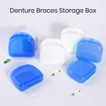 thumbnail image 1 of 1Pc/2Pcs Denture Storage Box Various Shapes Eco-friendly PP Portable User-friendly Securely Store Braces Case, 1 of 8