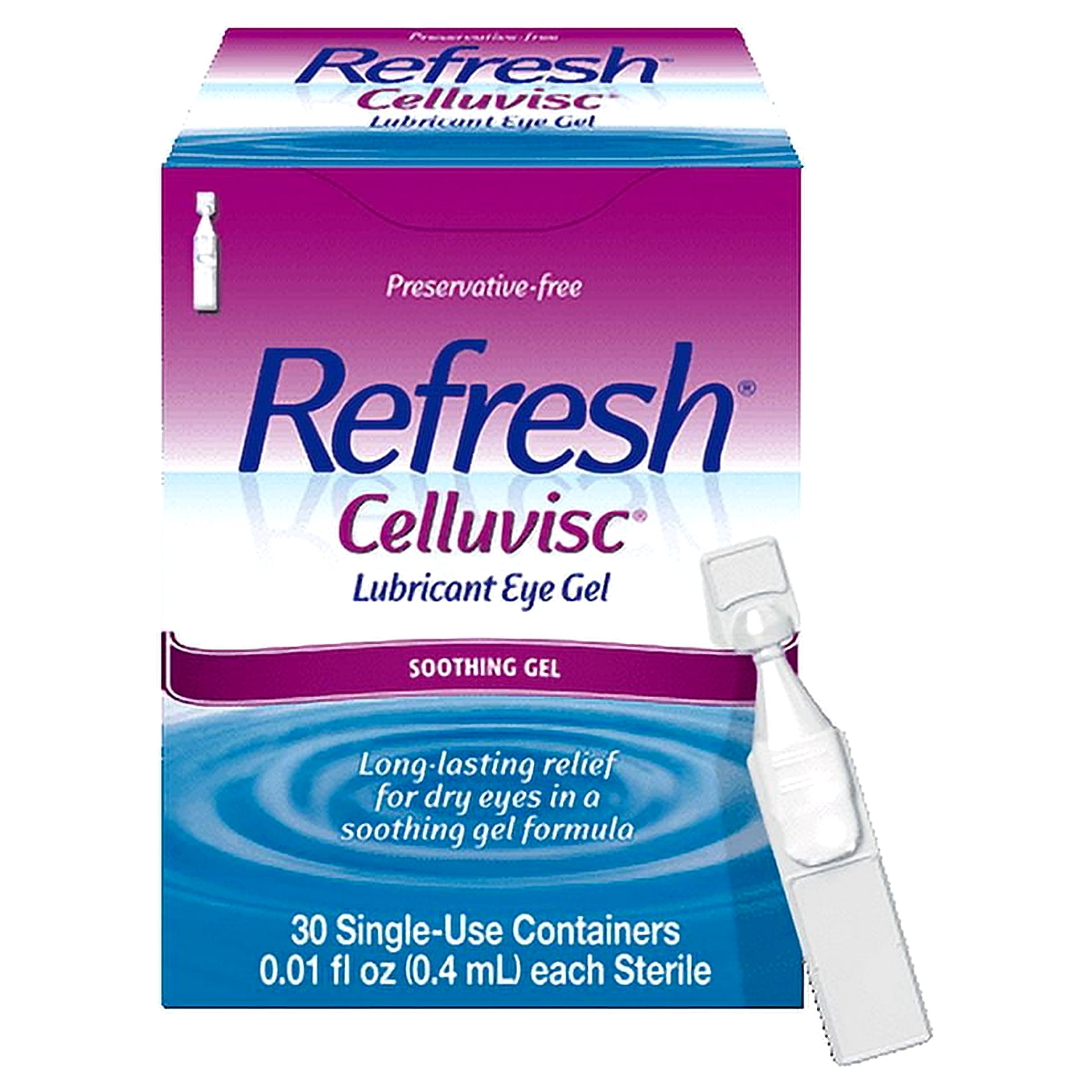 Refresh Celluvisc Lubricant Eye Gel Single-Use Containers - 30 ct, Pack of 2