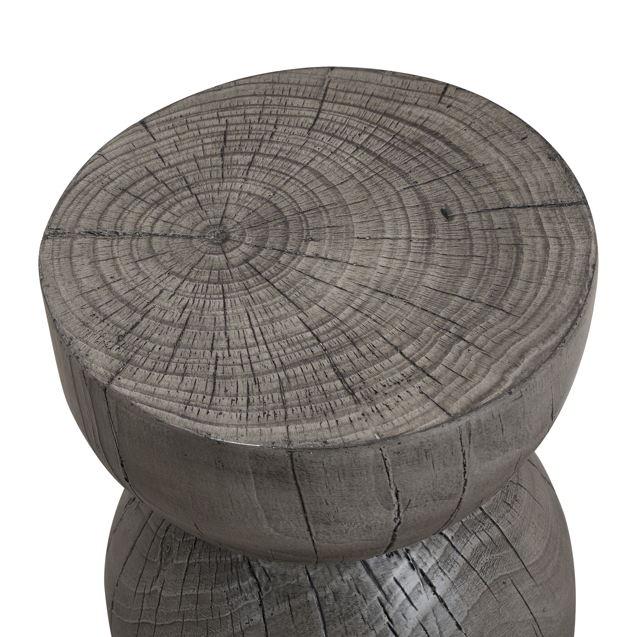 Christopher Knight Home 16.54" Indoor/Outdoor MGO Side Table with Hourglass Design, Gray