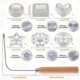thumbnail image 2 of 8Pcs Rosettes Timbale Set, Rosette Iron Set with Handle, Lotus Flower Bunuelos Cookie Maker Mold, Funnel Cake Maker Kit, 2 of 5