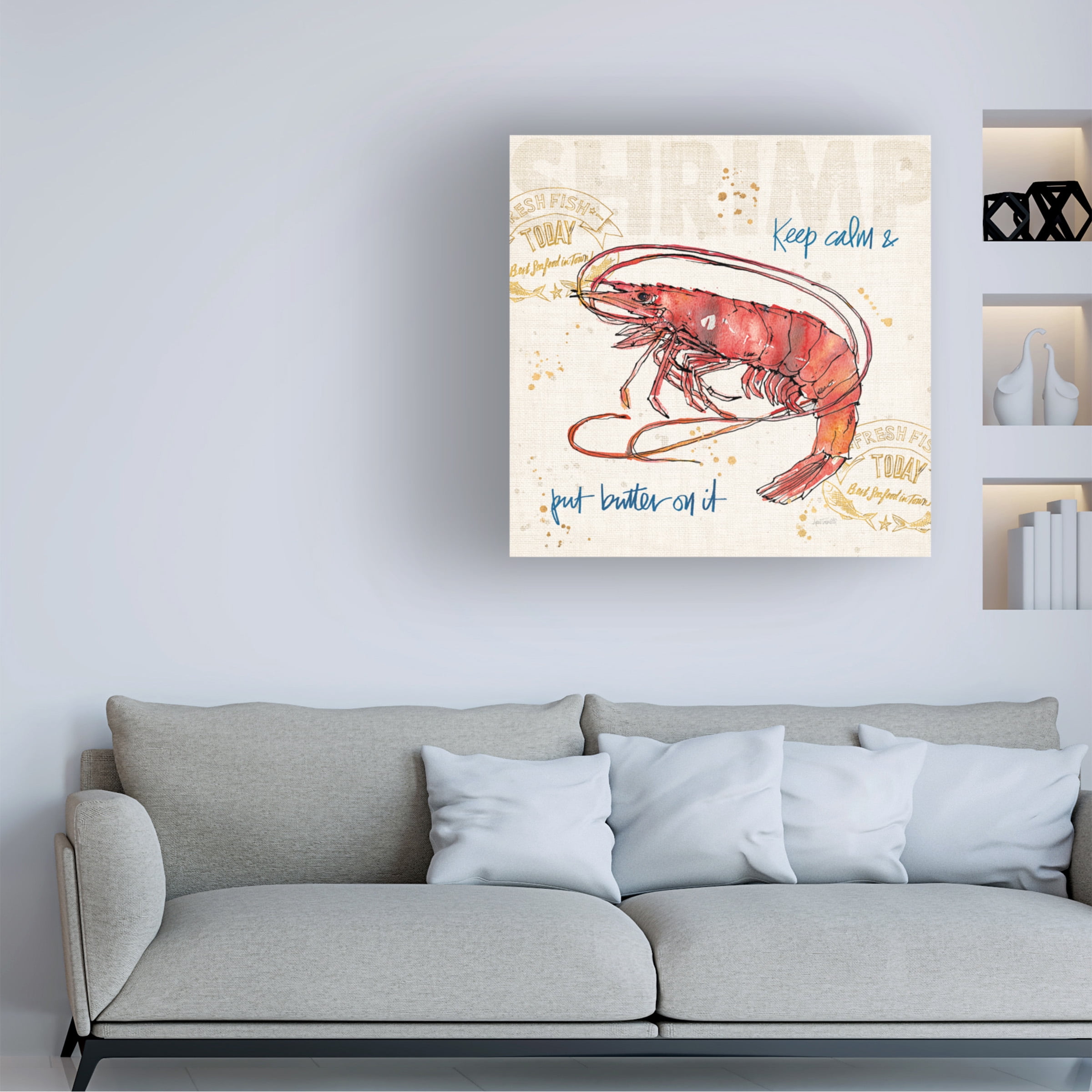 Anne Tavoletti 'Coastal Catch IV' Canvas Art