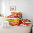 thumbnail image 5 of Colorful Bricks Bed in a Bag King 7 Pieces,Building Blocks Comforter Set Reversible Gradient Watercolor Geometry Brick Design,Soft Breathable Bedding Sets with Comforter,Sheets,Pillowcases & Shams, 5 of 5
